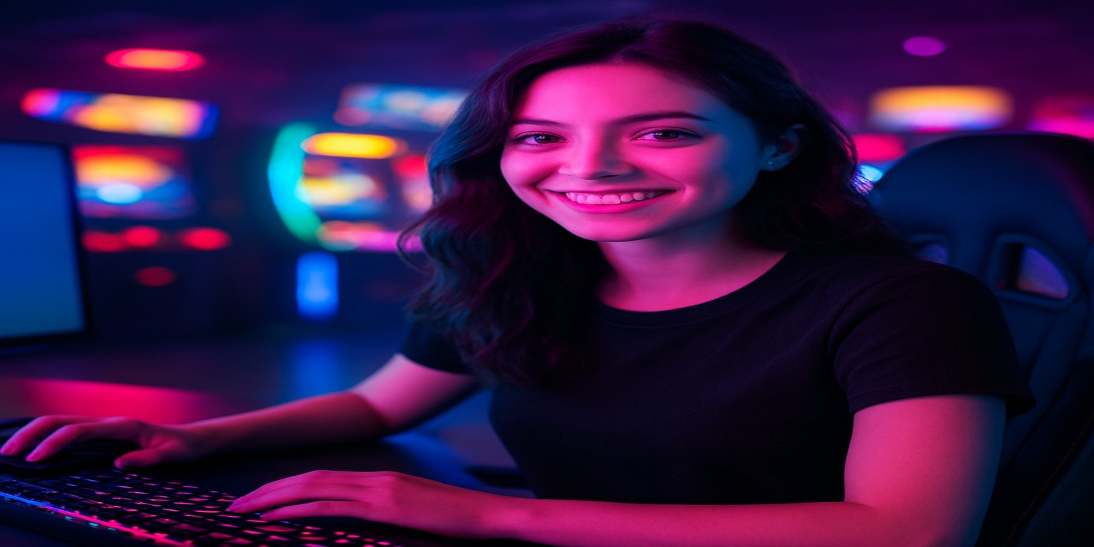 kg99-এ গেম উপভোগ করছেন একজন নারী